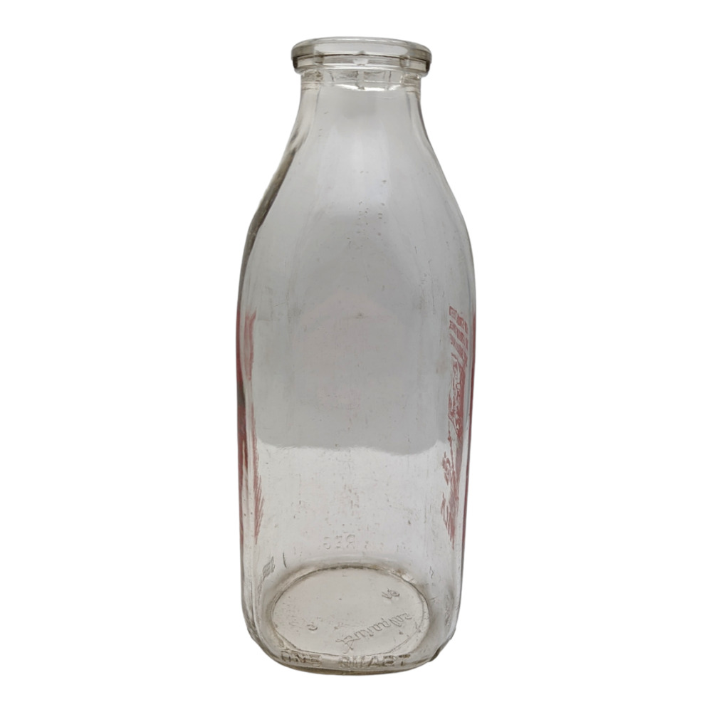 Wapello Dairies Ottumwa Iowa Vintage Quart Milk Bottle Baby W/ Bottle c. 1949 - Picture 6 of 12